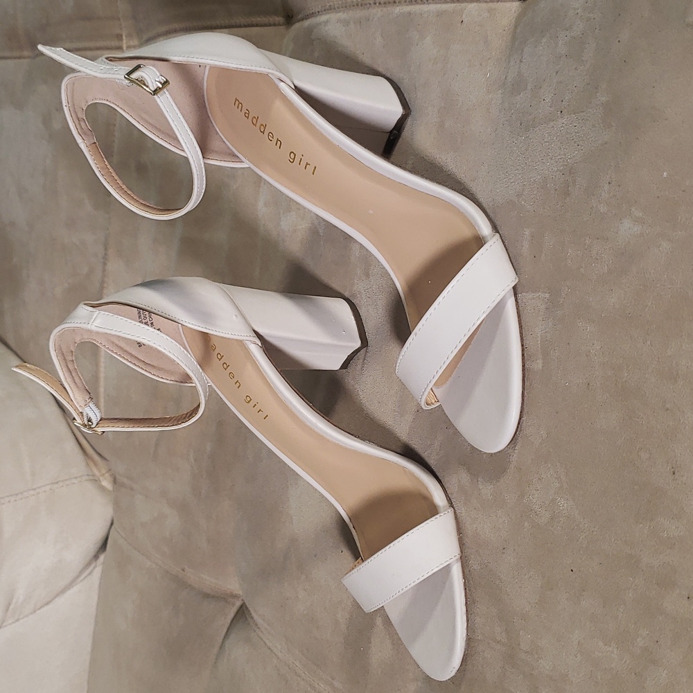 Madden Girl Beela cream heeled sandals